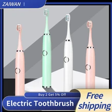 

Newest Sonic Electric Toothbrushes for Adults Kids Smart Timer Rechargeable Whitening Toothbrush IPX7 Waterproof 2 Brush Head