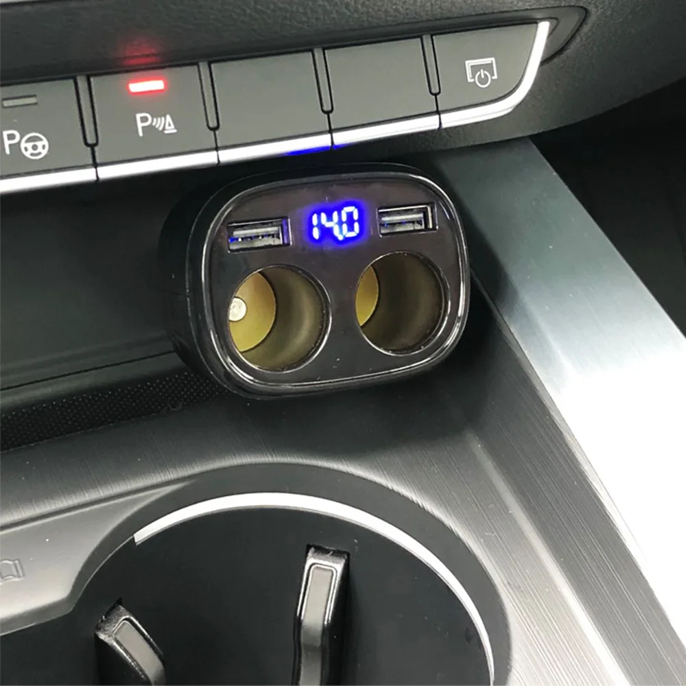 Автозапчасти разветвитель гнезда автомобильное зарядное устройство с 2 USB