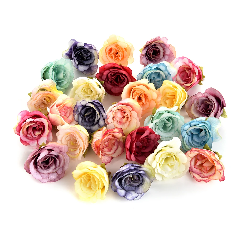 

10Pcs/lot Handmade Artificial Silk Hydrangea Flower Heads for Wedding Home Decoration Wreath Craft Gift Box Scrapbook DIY