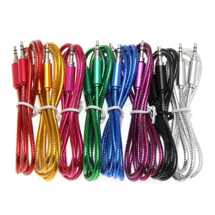 1m Aux Audio Cable 3 5mm Jack Male to Male Stereo AUX Cables Cord for Headphone Car Speaker Computer