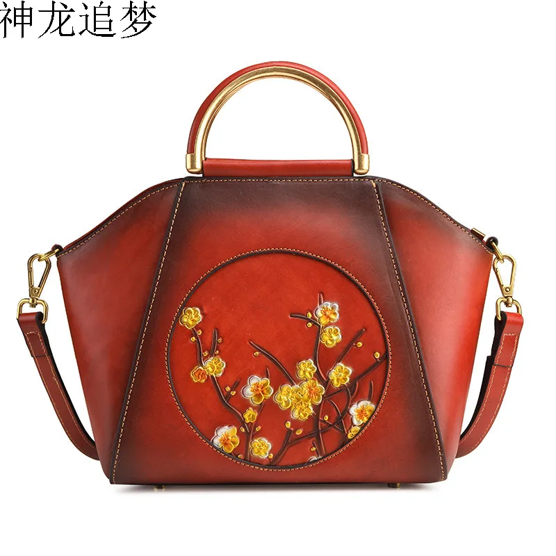 

New retro women's bag large-capacity suede leather totes bag shoulder bag wild handmade color cross-body bag leather handbag
