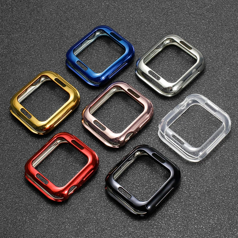 GELUOYA ТПУ защитный чехол для Apple Watch Series 5 4 40 мм 44 тонкий мягкий цветной iwatch 3 2 38
