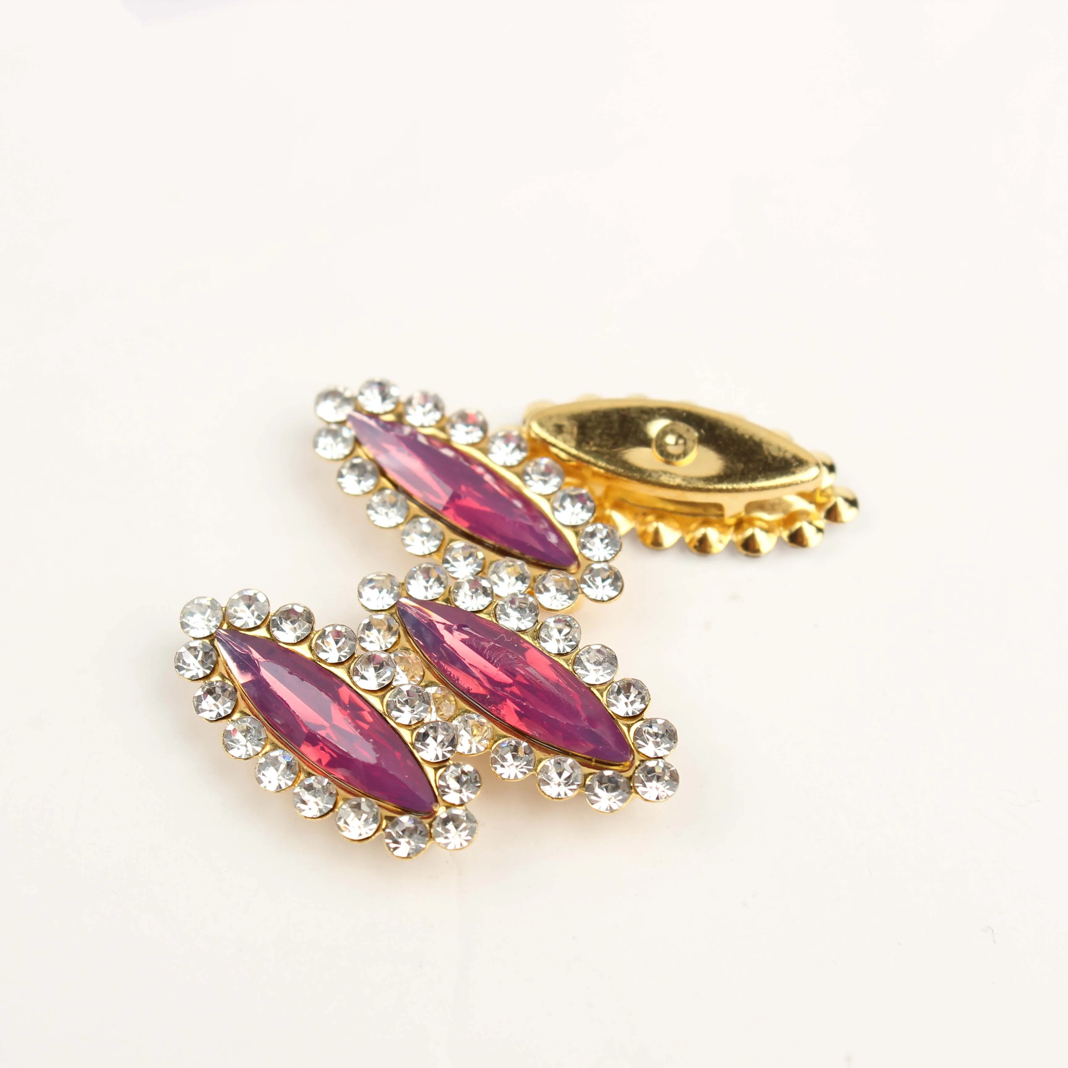 Gold DkPurple Opal 4x14 мм конский глаз в форме цветка пришить стразы золото/серебро коготь инкрустированные смолы дрель DIY Одежда обувь и головные уборы аксессуары - Цвет: Gold DkPurple Opal
