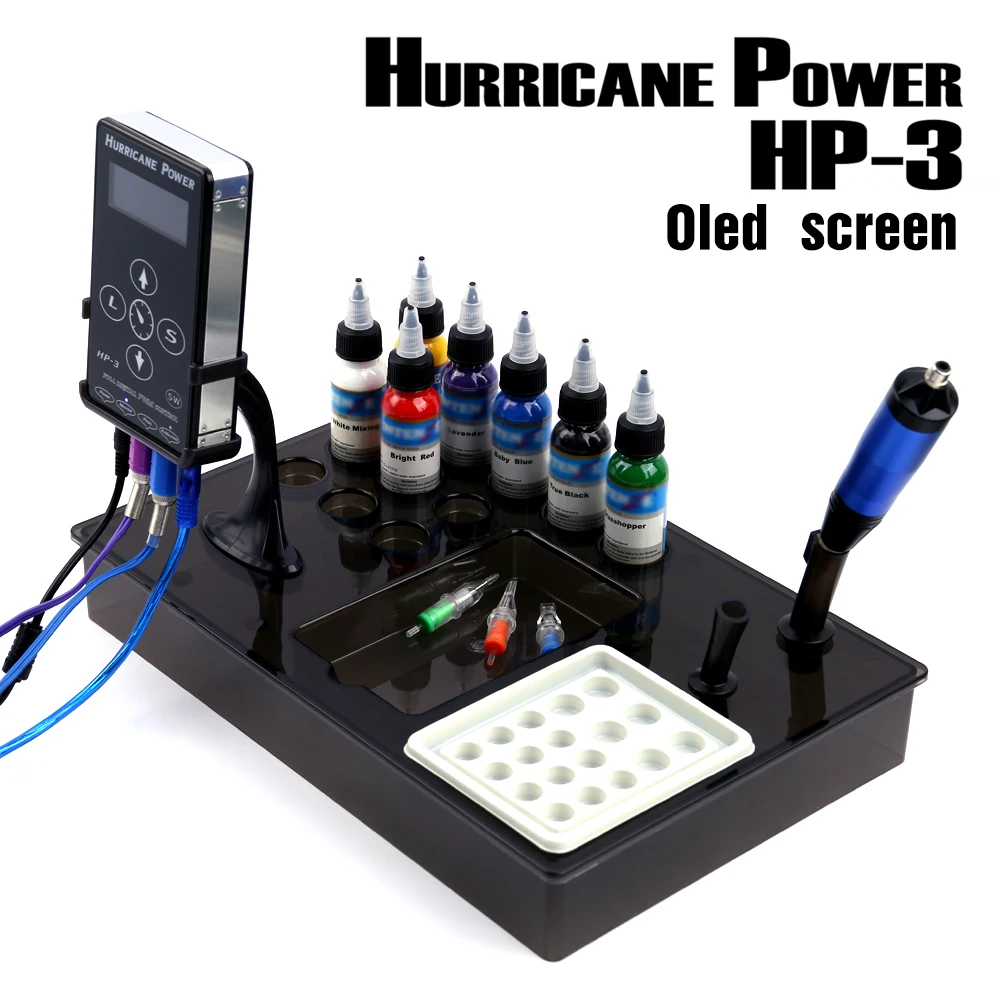 US $85.83 HURRICANE Third Generation Tattoo Power Supply Upgrade Tattoo Machine HP3 Intelligent Digital Makeup Dual Power Tattoo Supply