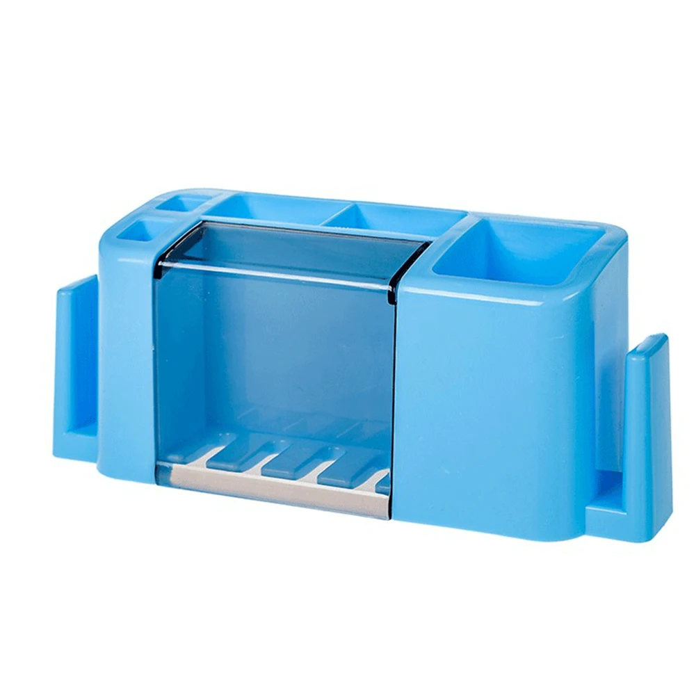 Space Saving Toothbrush Holder Tool Multifunctional Rack Bathroom Toilet Accessory Toothpaste Storage Home Drain Wall Shelves