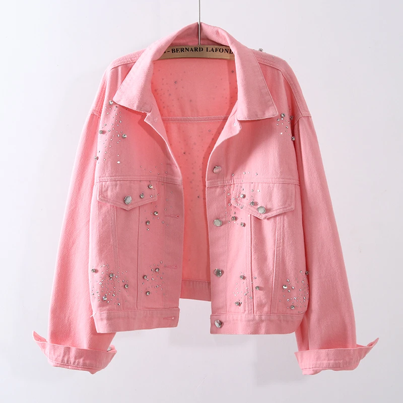 Autumn New Fashion Diamonds Denim Jacket Women Pink Black Yellow Outerwear Loose Short Jeans Jacket Coat Female Chaquetas Mujer Jackets Aliexpress Autumn New Fashion Diamonds Denim Jacket Women Pink Black Yellow Outerwear Loose Short Jeans Jacket Coat Female Chaquetas Mujer Jackets Aliexpress