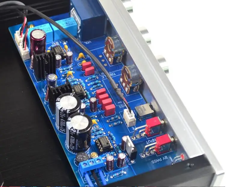 AV2 тон предусилитель лихорадка Hi-Fi предусилитель 2-путь входного сигнала с прямо до конца и наушников «сделай сам»