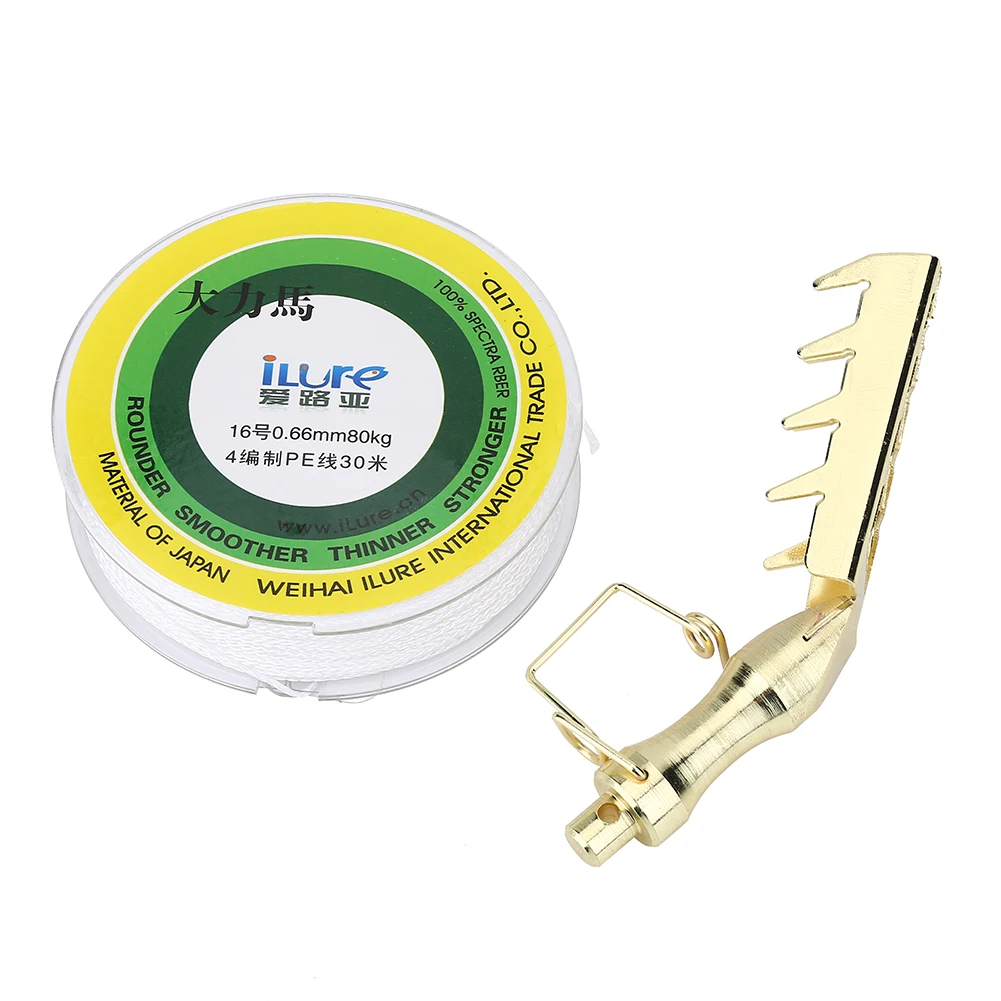 High quality Stainless steel bait retriever bait rescue lure seeker bait saver fishing tackle tool with 16# 30m PE line