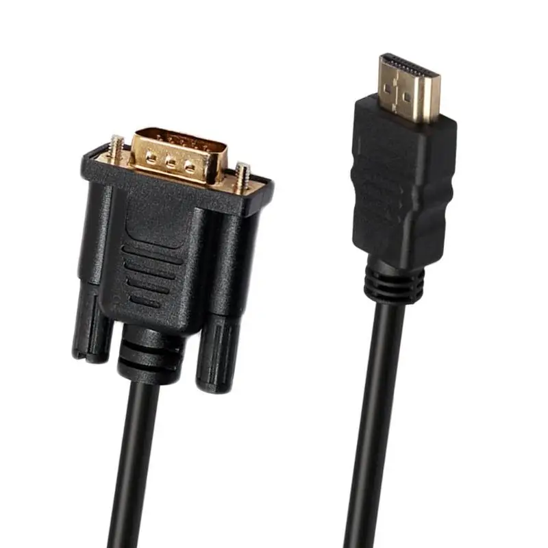 1,8 m 6ft 1080P HDMI штекер к VGA HD15 Мужской видео конвертер Кабель-адаптер