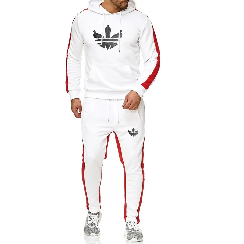 2019 Men's Fashion New Sportswear Set Men's Cotton Hoodie Sweatshirt Men's Hot Outdoor Fitness Jogging Sportswear Set