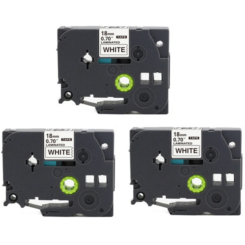 

3Pcs Compatible Label Tape Replace TZ TZe Tape 18mm 0.7 Laminated White TZe-241 TZ-241 for Brother P-Press Label Maker