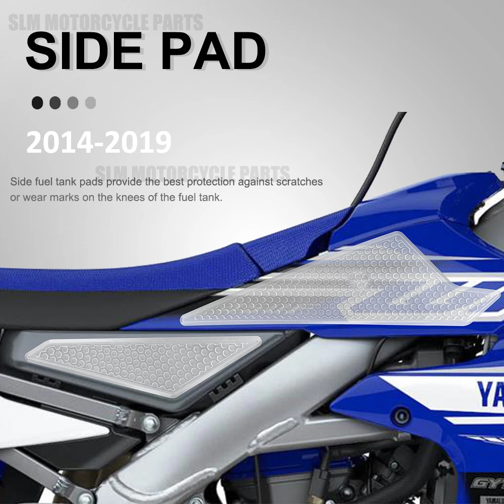 Motorcycle 2014-2019 For Yamaha YZ250F YZ250FX YZ450F YZ450FX WR250F WR450F Side Fuel Tank Non-slip Stickers Waterproof Pad 2018