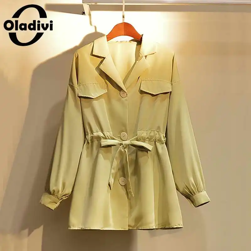 

Oladivi Plus Size Women Solid Color Casual Shirt Fashion Ladies Autumn New Long Sleeve Solid Blouses Female Top Blusa XXXXL XXXL