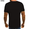 KYKU Brand Muscle T shirt Men Abdominal Muscles Funny T shirts Black T-shirts 3d Mens Clothing Punk Rock Fashion Slim Tops ► Photo 2/5