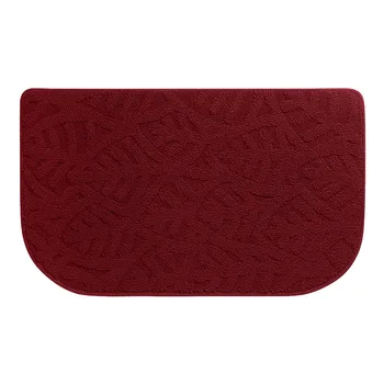 

75x45cm Water Absorbent Bathroom Floor Kitchen Rug Non Slip Doorway Carpet Machine Washable Half Round Mat Solid Easy Clean Home