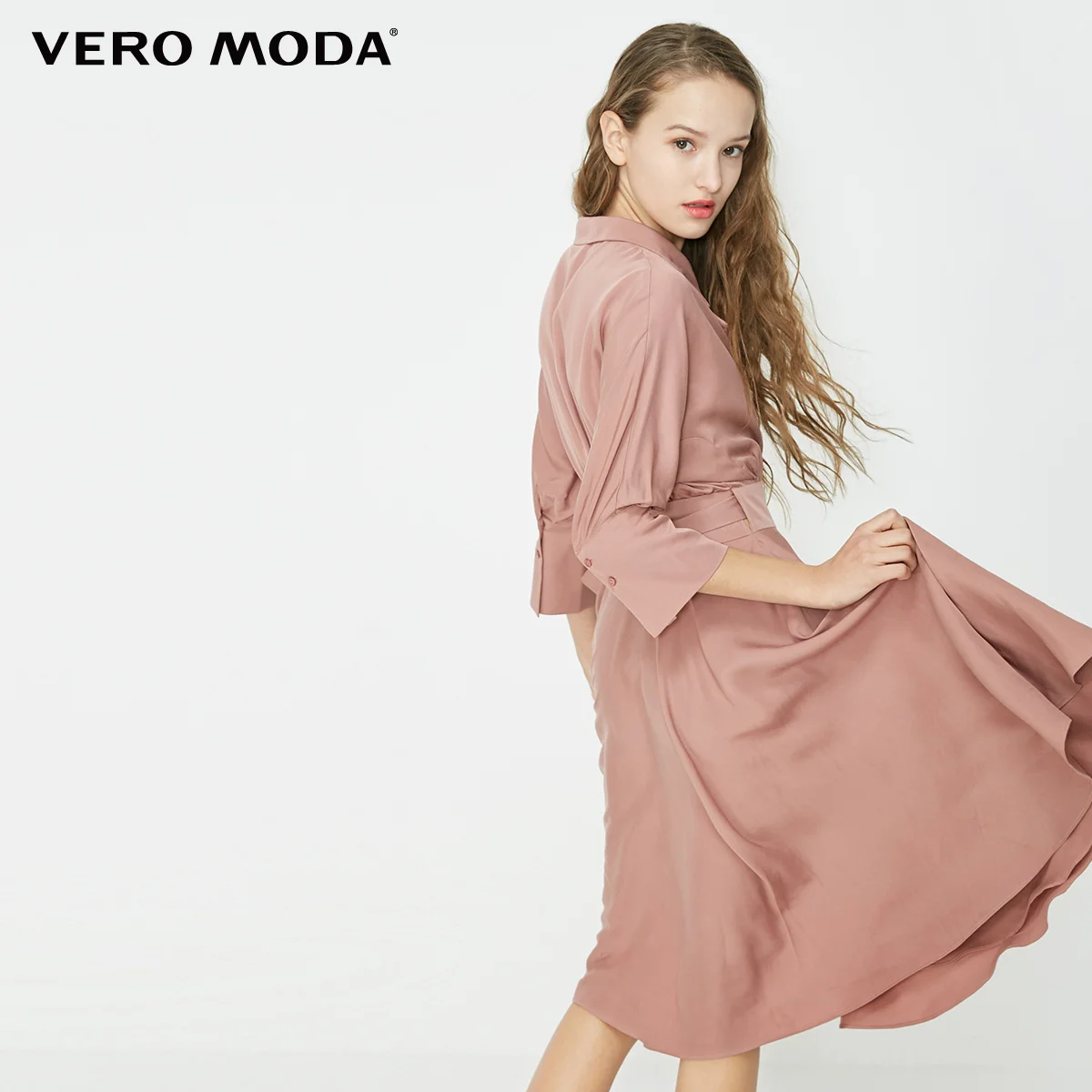 Vero Moda женское платье с отворотным воротником и рукавами до локтя | 31926Z510