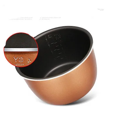Rice Cooker Replacement Inner Pot Rice Cooker Liner Electric Pressure Cooker Liner Multicooker Bowl 5L Non-stick Pan Double Spray Thickening
