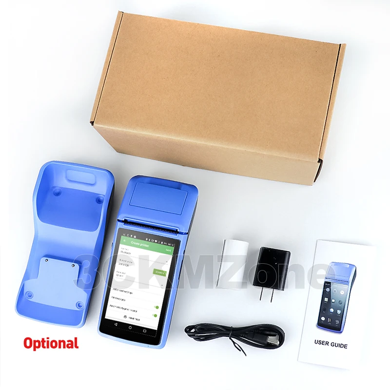 Wifi Handheld Terminal POS Android PDA device Bluetooth Thermal Printer 58mm NFC Bluetooth Wireless