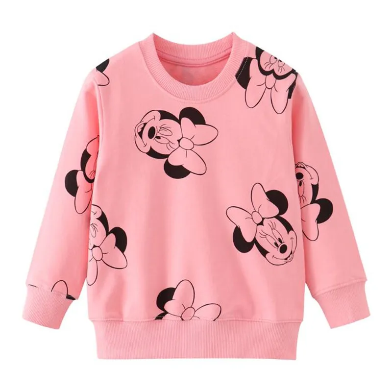 

Cartoon Cute Mini Mouse Printed Cotton T shirt for Baby Girls Girls Winter Clothes Cute Long Sleeve Baby Girls Warm Sweatshirts