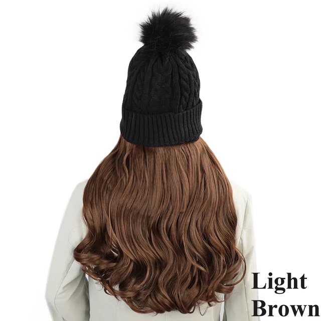 Vigorous Synthetic Beanie Hat with Hair 