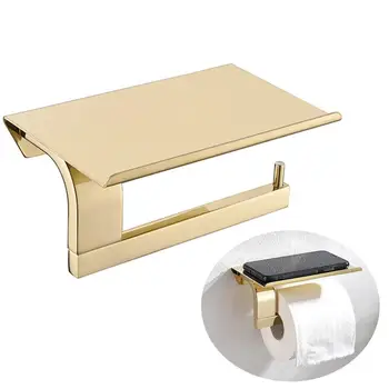 

1 Pc Multifunctional Bathroom Napkin Rack Stainless Steel Tissue Holder Roll Paper Toilet Paper Shelf for Home Hotel