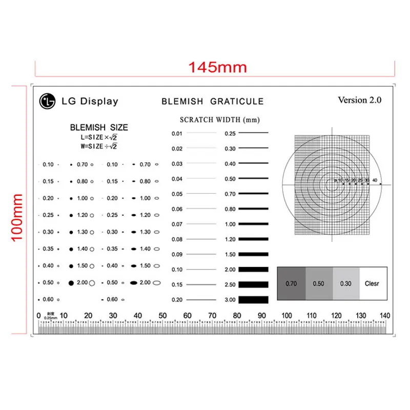 

High Precision Point Gauge Measuring Tool Microscope Stain Card Micrometer Calibrator Magnifier Area Gauge