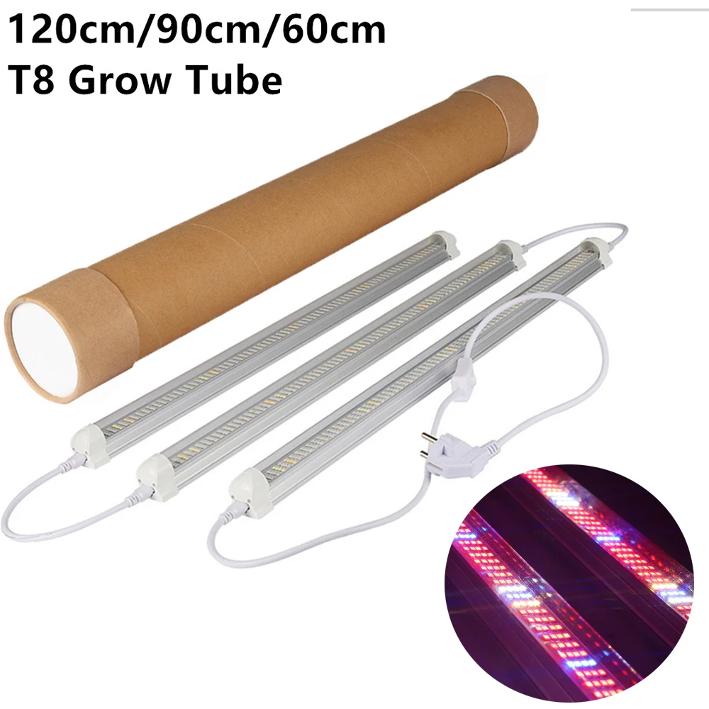(3 шт./лот) 120 см/90 см/60 см T8 LED Grow Light Tube integrated Bar для комнатных растений парниковая