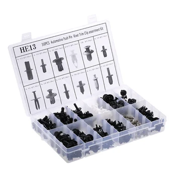 

Hot 350pcs Car Plastic Push Retainer Pin Rivet Trim Clip Assortments Kit