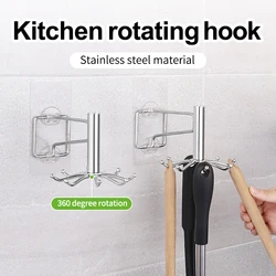 Crochet de suspension rotatif pour armoire de cuisine, organisateur de crochet suspendu pour placard à vêtements, cintre pour étagère de cuisine 