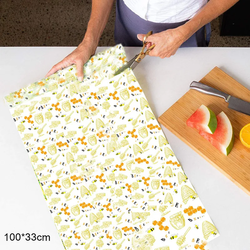 

Beeswax Food Wrap Reusable Food Bee Wax Wrap for Sandwich Cheese Fruit Preservation Cloth Best Price