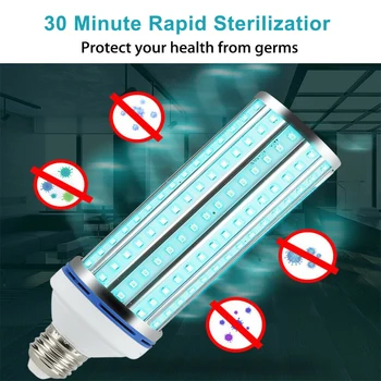 

UV germicidal lamp E27 UV Desinfection Lamp 60W 195LED UVC Germicidal Bulb 110V Light Home Ozone Disinfection Light Bulb 5