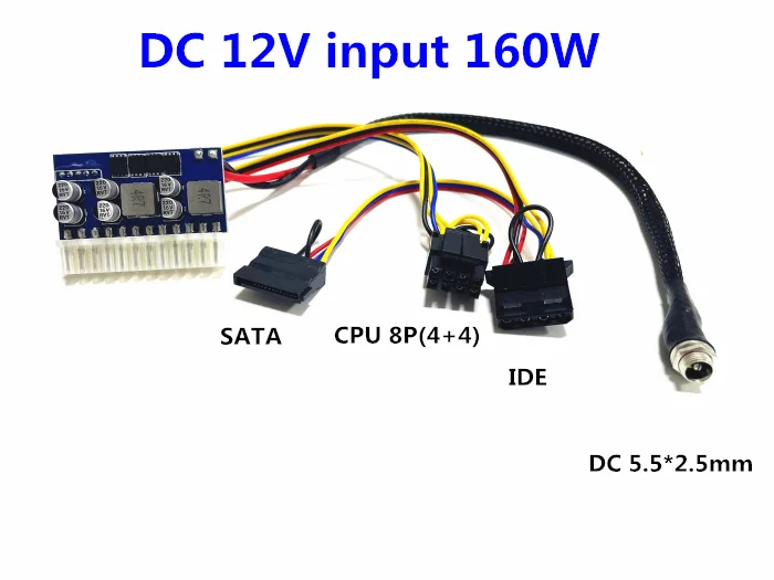 DC-ATX-160W 12V Pico ATX Power Supply - 6pin Input, Mining PSU, 24pin MINI ITX PC Power Description Image.This Product Can Be Found With The Tag Names Dc atx 160w pico switch psu, Mini itx, Mini itx atx power supply adapter, Pico itx power supply 12v