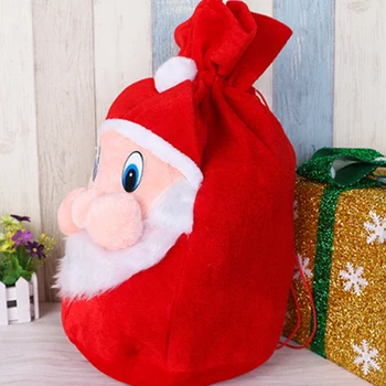 

2020 Christmas Gift Bag Christmas Home Decorations Santa Claus Kids Candy Large Bags Gold Velvet Christmas Tree Gifts for Kids