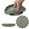 Hot Sale BPA Free Children's Tableware Oval Lace Cute Food Plates Waterproof Bowl Plates Solid Color Spoon Fork Set Baby Stuff 4