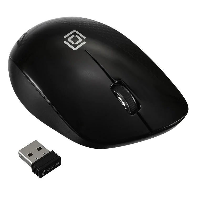 Мышь OKLICK 695MW, беспроводная, USB, черный