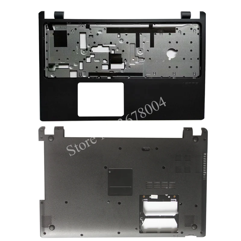 Ноутбук чехол Обложка для acer Aspire V5-531G V5-531 V5-571 V5-571G Palmrest крышка/нижний чехол база - Цвет: black C D shell