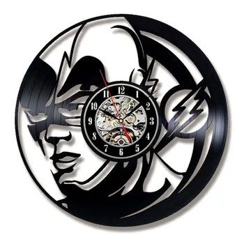 

Iron Man Wall Clock Modern Design Hero Theme Decorative Children Room Vinyl Record Kids Clocks Hanging Wall Watch Silent