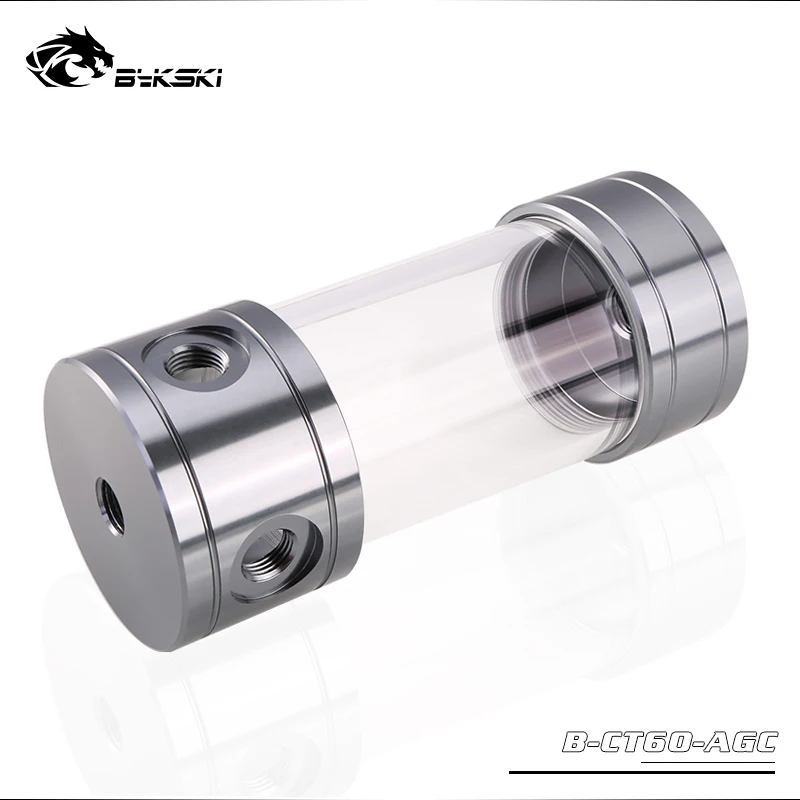 Geuine Bykski B-CT60-ABU G1/4 "гаджет для ПК цилиндрический резервуар для воды 150 мм, длина 60 мм Диаметр резервуар наличии красный, синий, зеленый