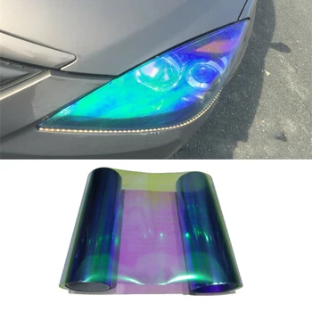

12 X48inch Car Chameleon Light Blue Headlight Taillight Fog Light Vinyl Tint Film 3rd Layer Protective Film