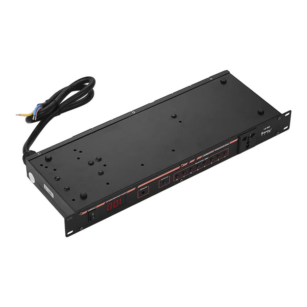 Muslady DB-01 Мощность регулятор последовательности 9-полка с креплением на вентиляционную решетку крепление Кондиционер для волос Стабилизатор напряжения Питание регулятор с светодиодный Дисплей