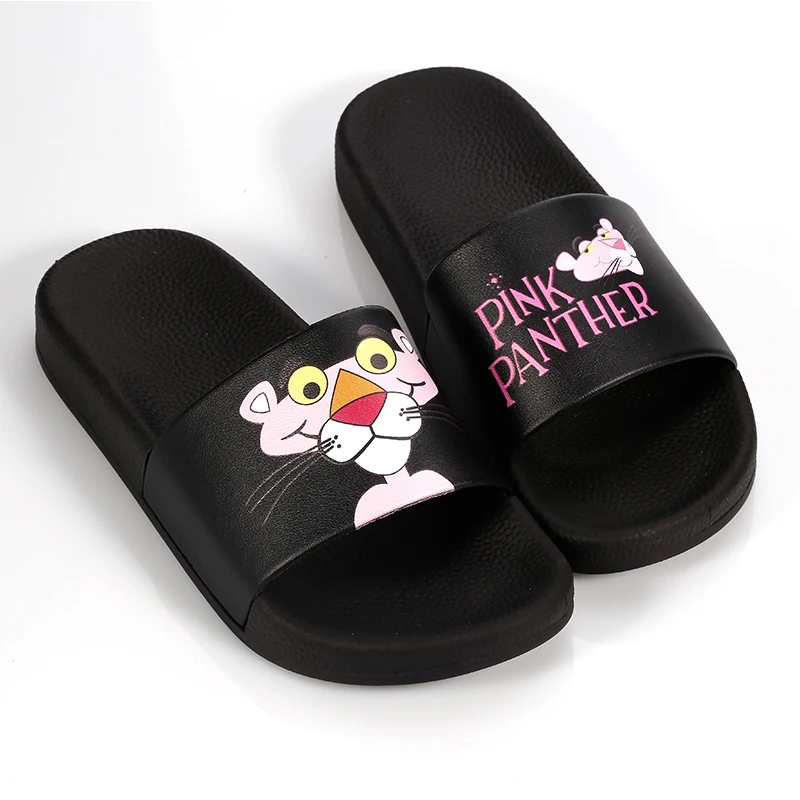Zapatillas de verano de dibujos animados sandalias deslizantes al aire  libre Pantera Rosa antideslizante baño casa zapatillas Playa Mujeres  zapatillas Sandalias - AliExpress Calzado