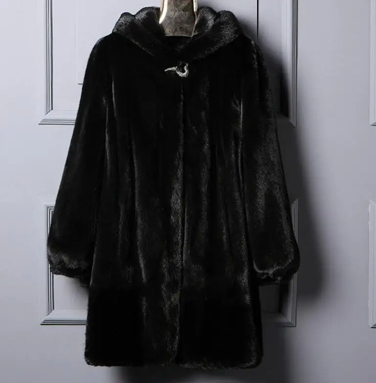 S-6XL, хит, весна/осень, женское Новое модное пальто из искусственного меха, длинное пальто с воротником из лисьего меха, большой размер