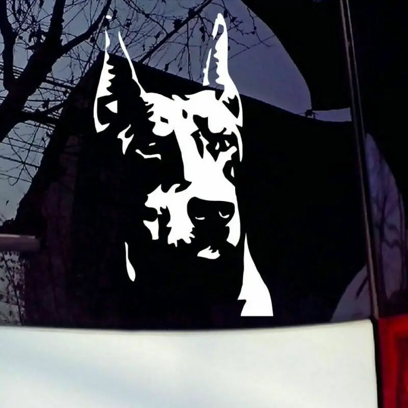 Pet Love Dog Bumper Doberman Vinyl Die Cut Decal window Car Laptop Sticker 22*13CM Black White Sticker