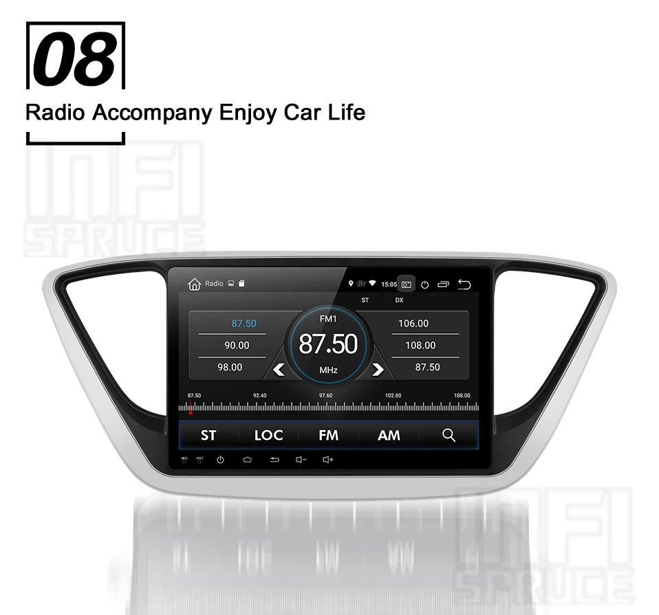 Best infispruce Car DVD GPS For Hyundai Verna Solaris 2017 Quad Core 9" Android 9.0  Car pc Head unit 1024*600 Car Radio Navigation 9