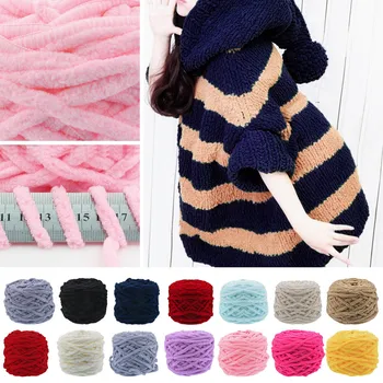 

DIY Scarf Slipper Hat Line Soft Yarn 7-8MM Diameter Single Strand Coarse Wool Needle Blanket Knitting Chunky Towelling Yarn New