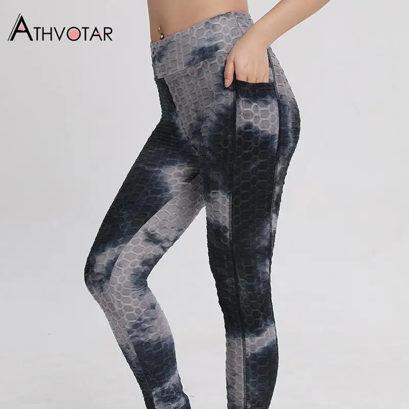 ATHVOTAR Leggings Women Printed Tie Dye 