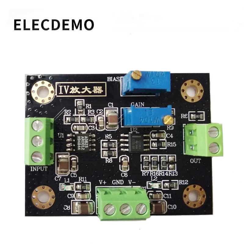 IV преобразовательный усилитель сигнала напряжения модуль фотоэлектрического