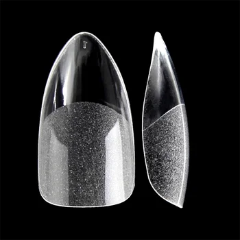 

360pcs Fake Nails Stiletto Half Matte Bottom Pointy False Fingernails French Style Salon DIY Artificial Nail Art Tip
