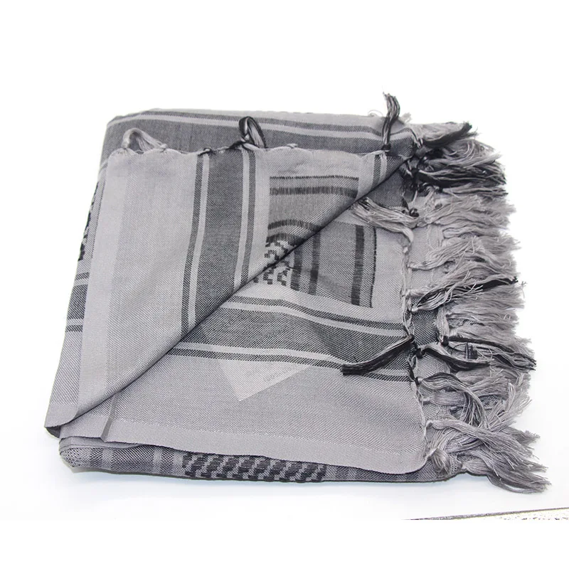 Outdoor Arab Keffiyeh Shemagh Scarf Hiking Military Tactical Hunting Camping Scarves with Tassel Desert Scarf Army Headshawl
