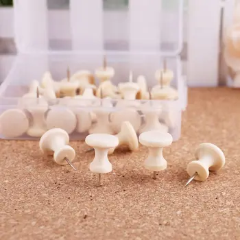 

Wooden Thumbtack Board Pins Pushpins Drawing Photo Wall Studs Nail School Suppy